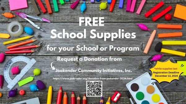 Sign Up For Your School Supplies Donation From Jookender NOW