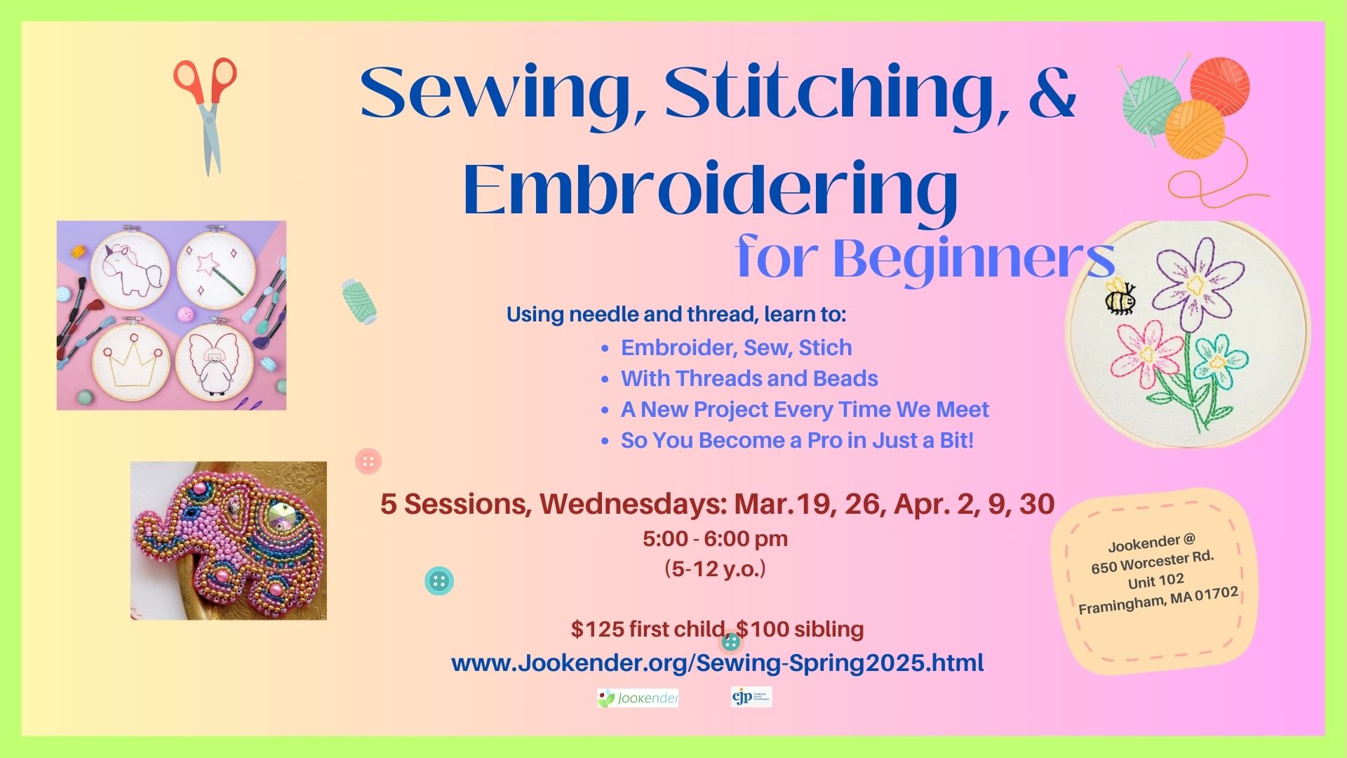 Sewing, Stitching, & Embroidering for Beginners